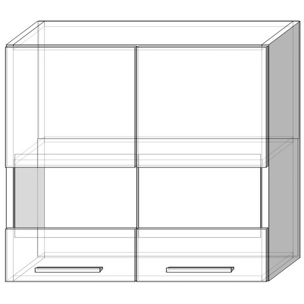 Навесной шкаф-витрина 80 см